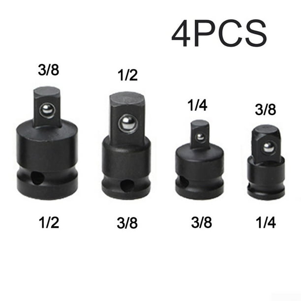 4X Impact Socket Air Reduce Set Converter Adapter 3//8 To 1//2 To 3//8 To 1//4 Drive
